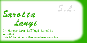 sarolta lanyi business card